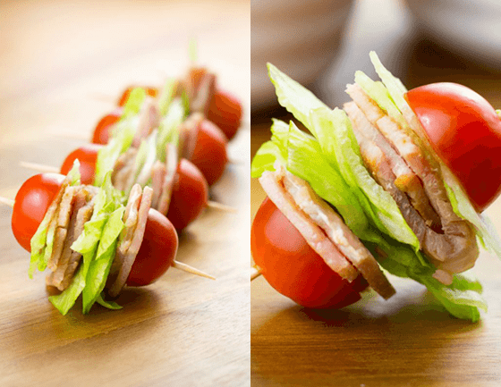BLT veggie skewers labor day picnic ideas BLT veggie skewers labor day picnic finger food