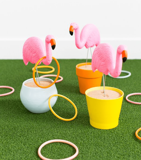 Flamingo ring toss game labor day picnic ideas Flamingo ring toss game labor day activities picnic ideas