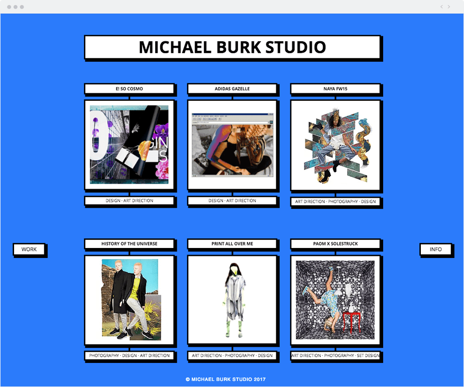 Michael Burk Studio Wix website