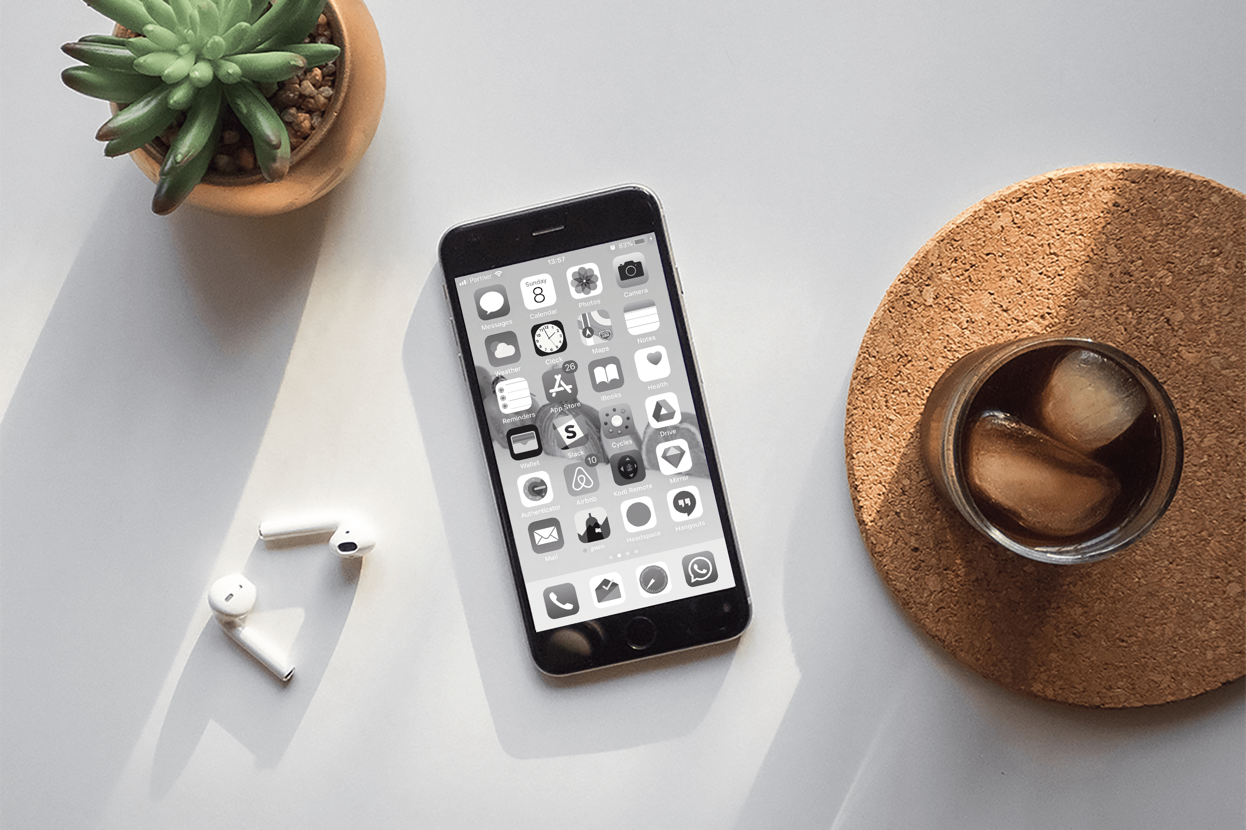 Grayscale iPhone