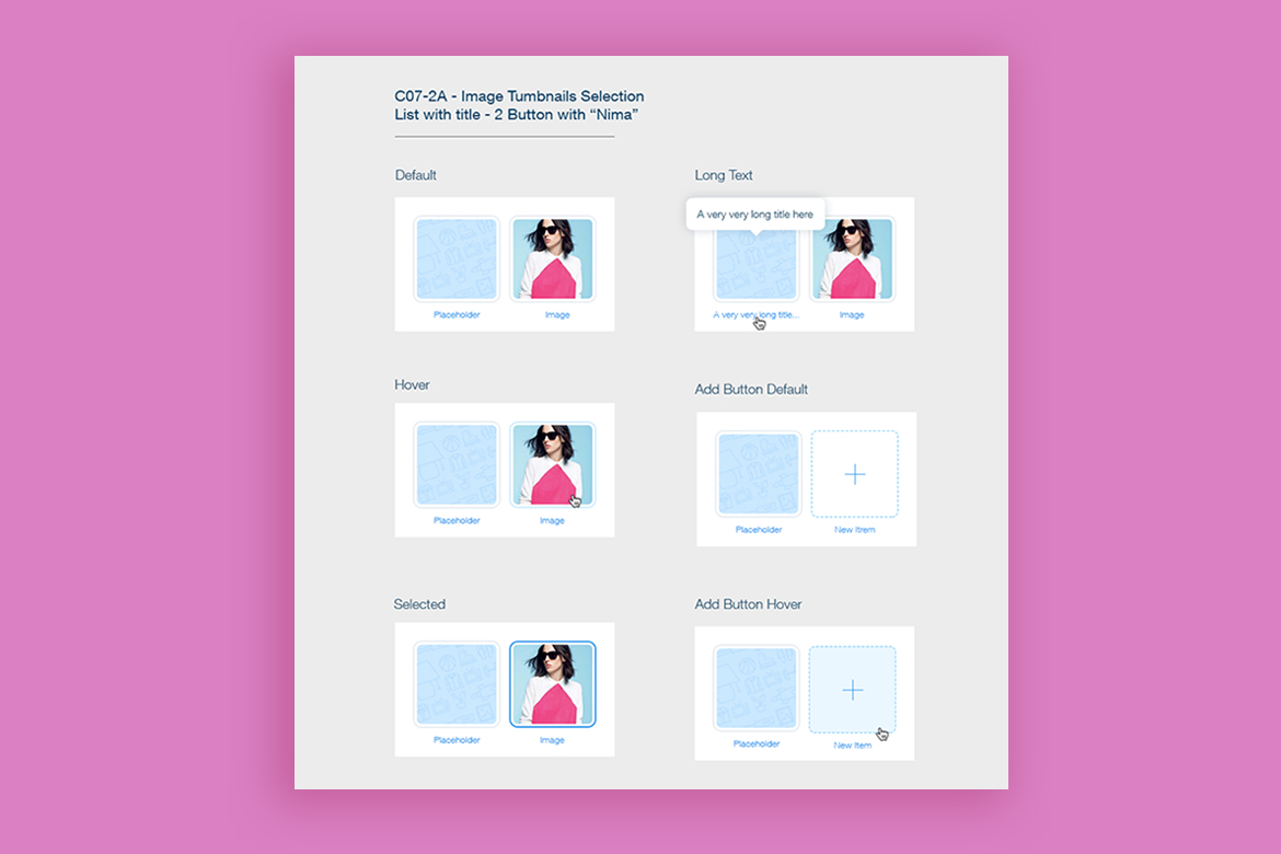 UI and UX design iterations of buttons