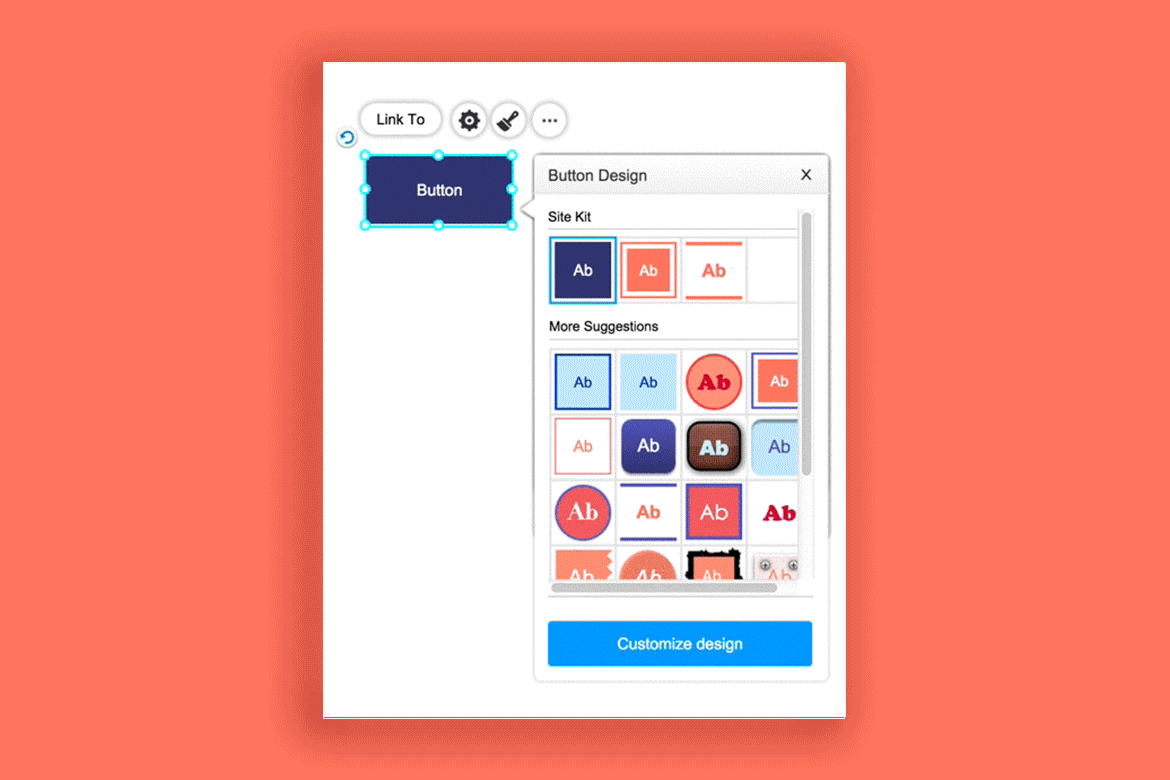 Interactive prototype in UX design for the Wix Editor