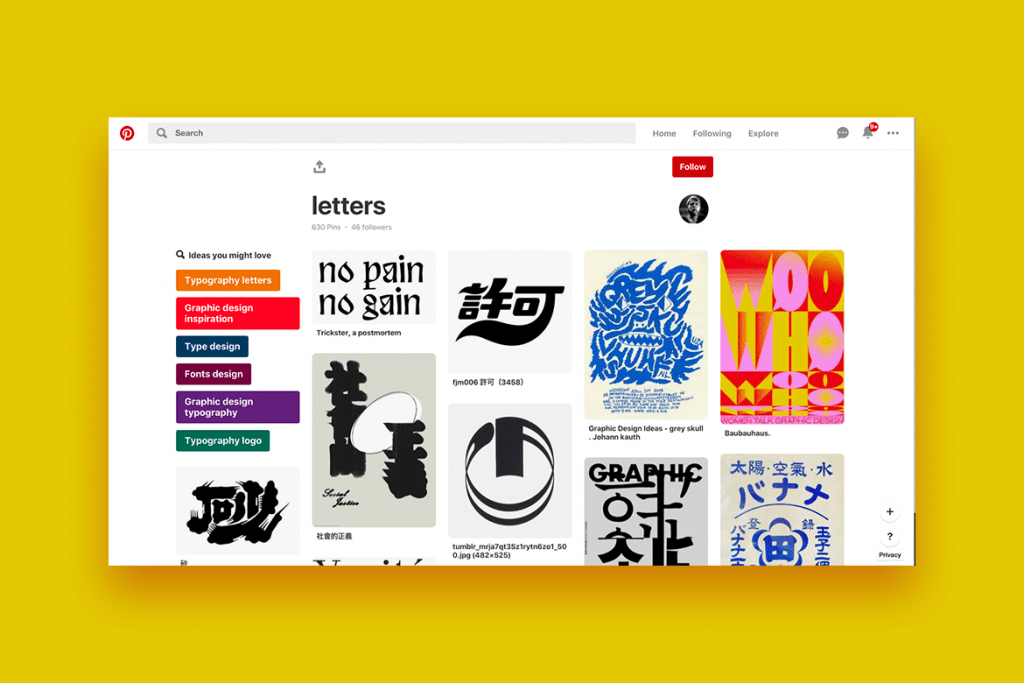 Pinterest board by Simon Walker