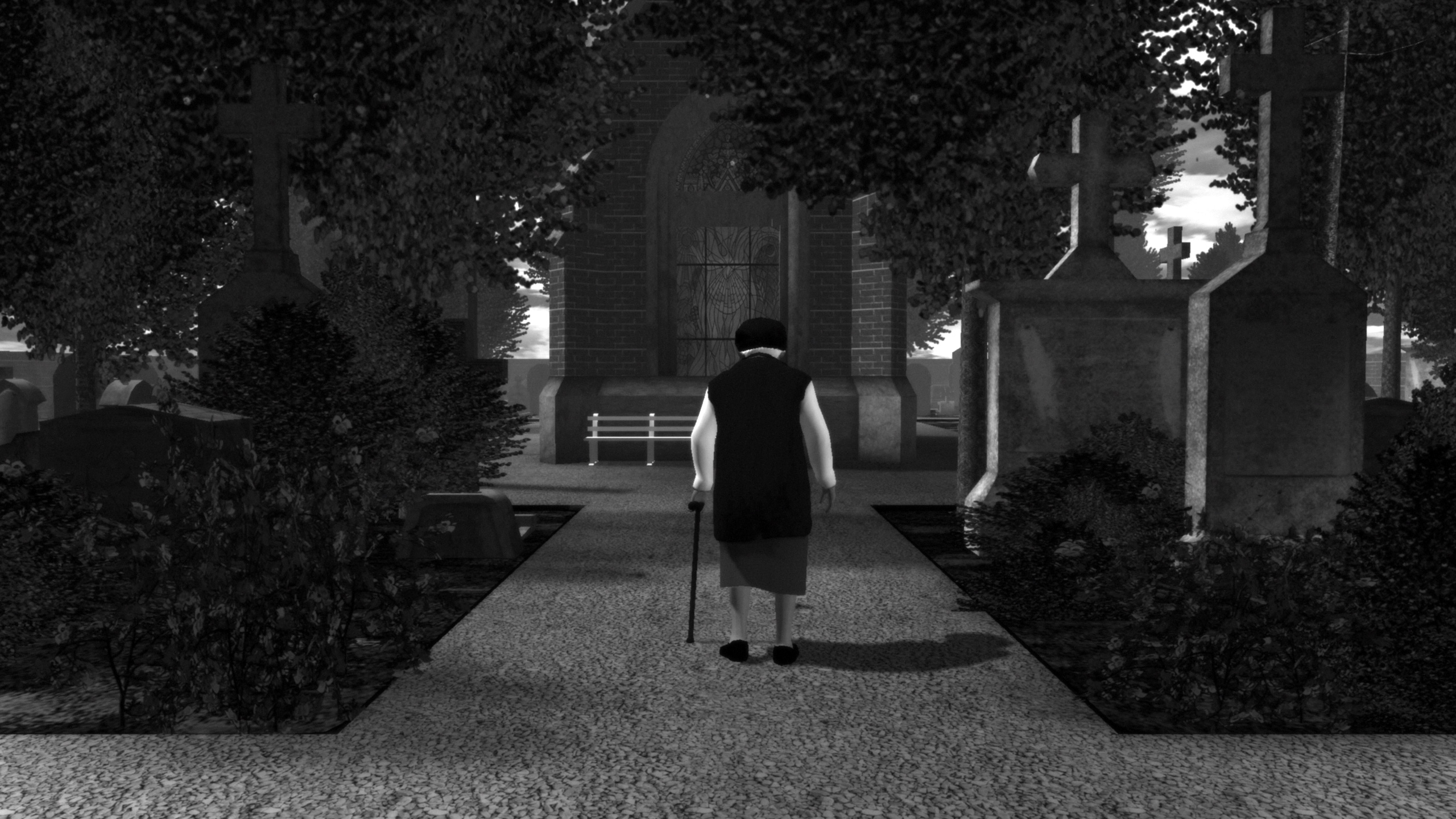 Screenshot of Graveyard video game by Auriea Harvey & Michael Samyn