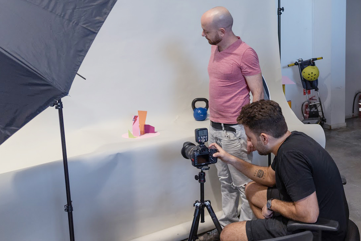 Product photography behind the scenes