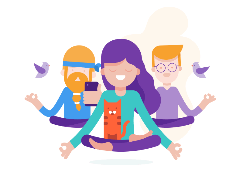 Illustration and animation for Wix App