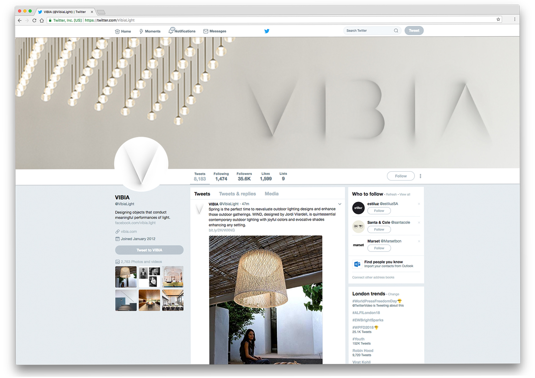 Visual identity and brand strategy for Vibia by Marina Willer, Pentagram.