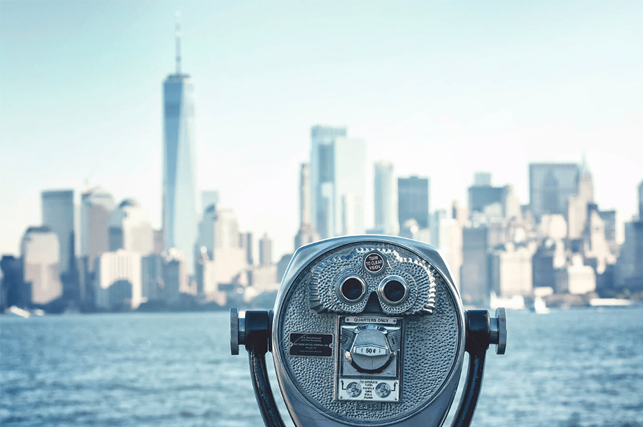 weergave van Manhattan uit New Jersey