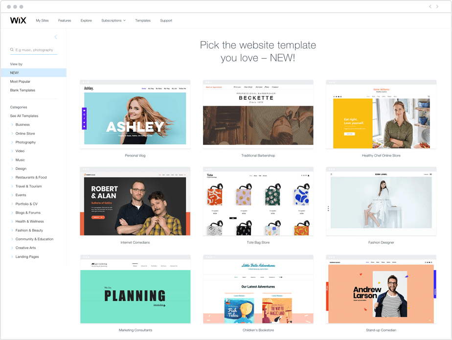fotografie website templates-collectie